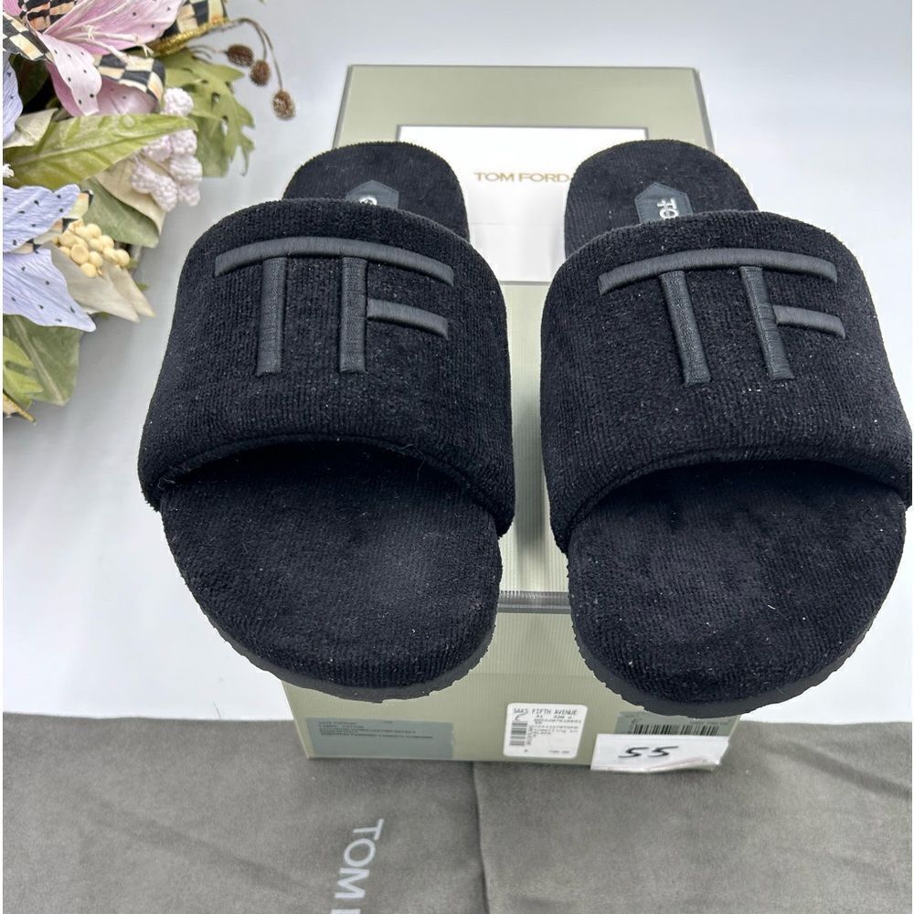 Men’s Tom Ford Toweling Velvet Slipper Size 8 Made In Italy